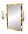 Stunning Wall Mirror with attached lighting , Brass frame ,comes with Two adjustable lamps ,with cylinder shaped frosted...