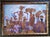 A striking and atmospheric Social Realism / WPA-era composition depicting agricultural workers and laborers in rich earth...