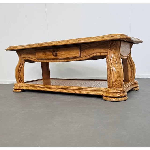 French Oak Coffee Table, 1970s For Sale - Image 9 of 18