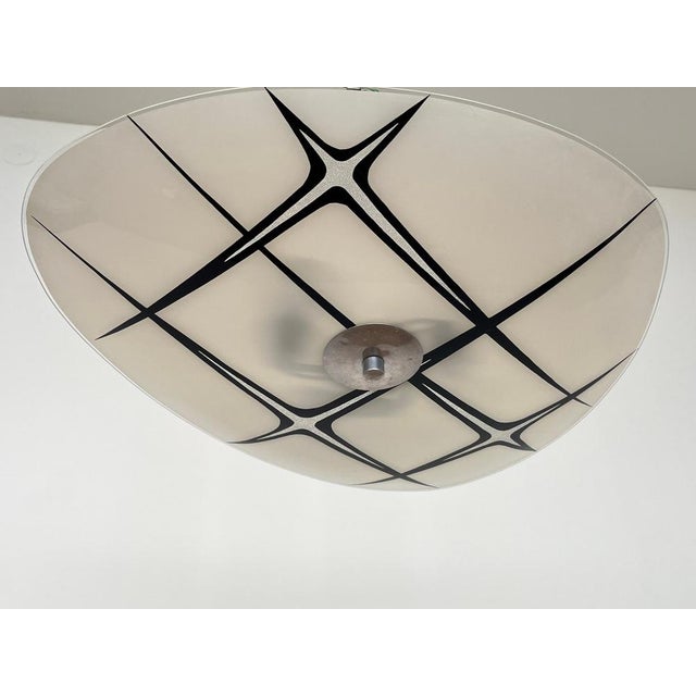 Mid-Century Glass Pendant attributed to Napako, Former Czechoslovakia, 1970s For Sale - Image 8 of 9
