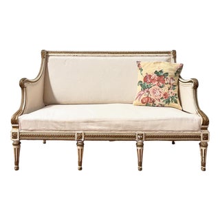 Antique Neoclassical Revival Two-Seater Sofa For Sale