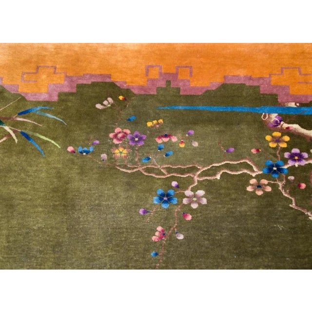 Tribal Early 20th Century Chinese Art Deco Rug For Sale - Image 3 of 12