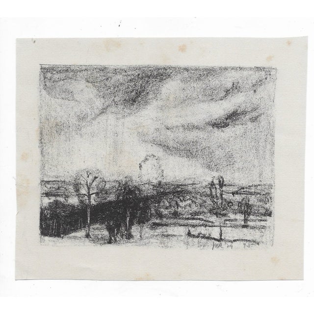 James Naumburg Rosenberg (American, 1874 - 1970) landscape lithograph. Pencil signed lower right.
