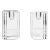 Kosta Boda Crystal Pillar Candle Holders by Anna Ehrner - a Pair For Sale