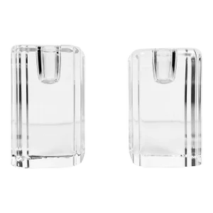 Kosta Boda Crystal Pillar Candle Holders by Anna Ehrner - a Pair