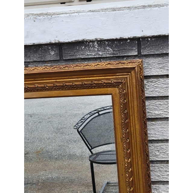 Antique 19th Century French Gilded Wood Wall Mirror Gold Carved Victorian Frame For Sale - Image 10 of 16