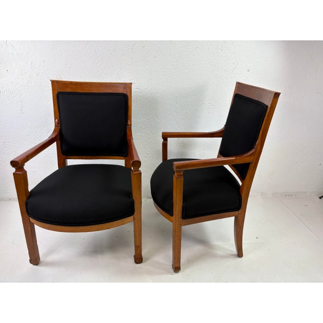 Antique Scandinavian Biedermeier Armchairs/a Pair For Sale - Image 9 of 12