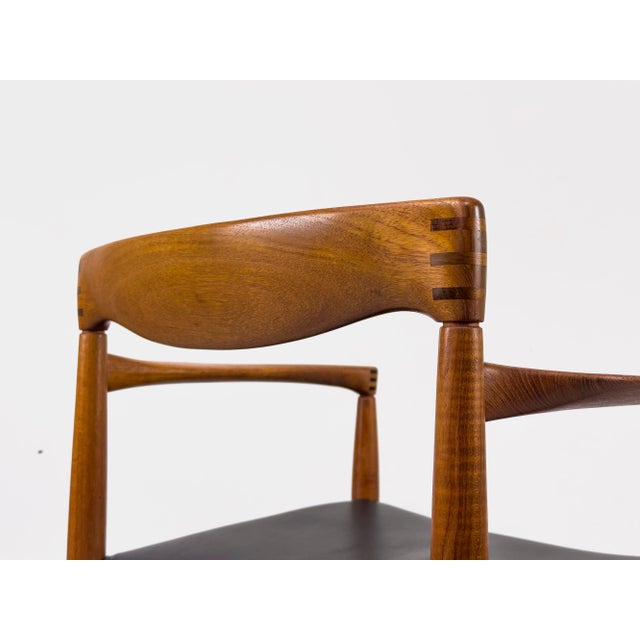 Black Vintage Teak Armchair by H. W. Klein for Bramin, 1960s For Sale - Image 8 of 16