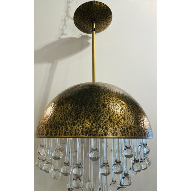 Modern Revelation Modern Antique Brass Downpour Pendant Light For Sale - Image 3 of 5