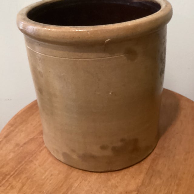 Ecru Antique Red Wing Pottery 2 Gallon Salt Glazed Stoneware Crock For Sale - Image 8 of 12