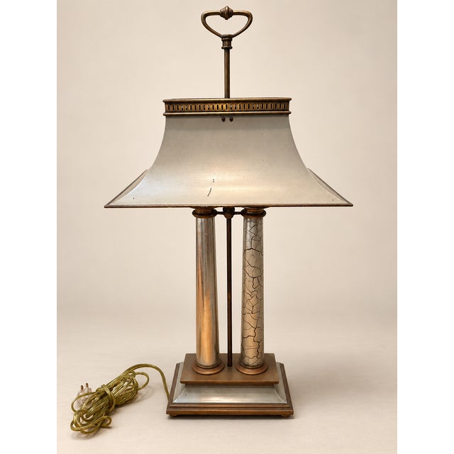 Vintage Brass Bouillotte Table Lamp For Sale - Image 4 of 9