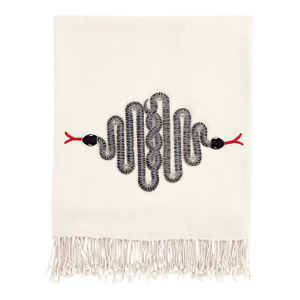 Snake Embellished Throw