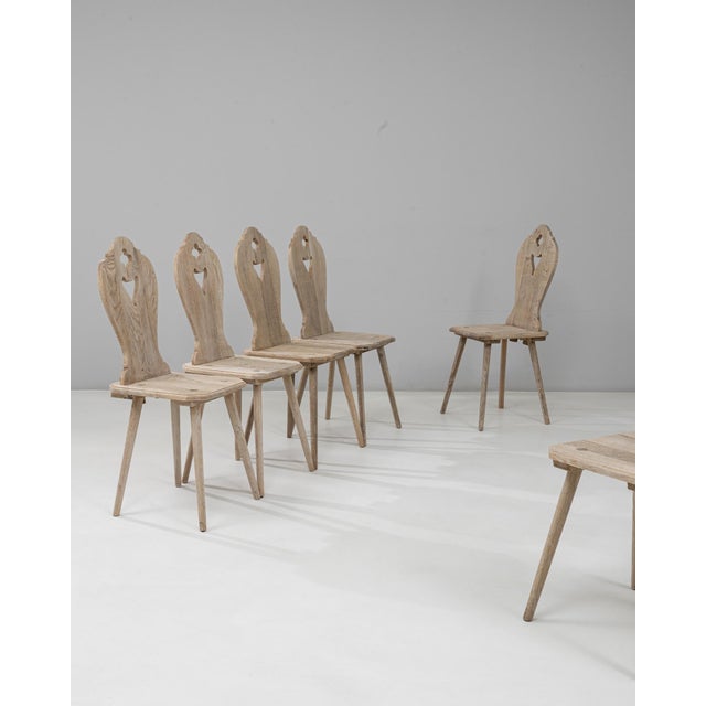 20th Century French Oak Alpine Dining Chairs - Set of 6 For Sale - Image 18 of 18