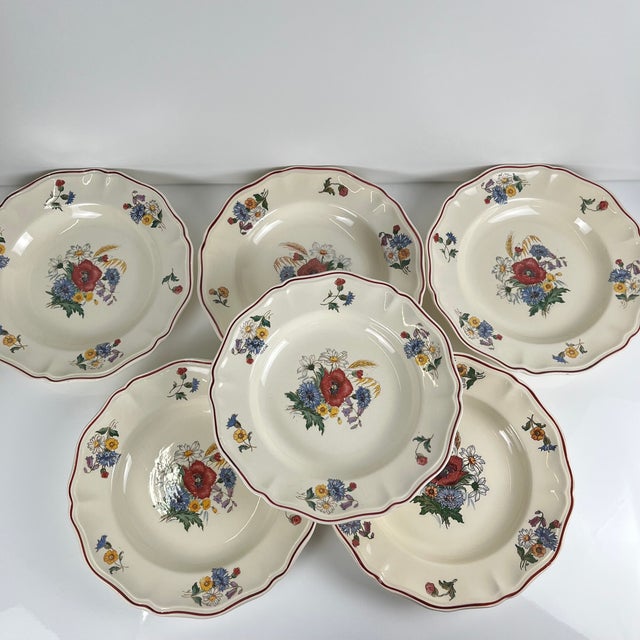 20th Century Agreste Soup Plates from Sarreguemines, 1930s, Set of 6 For Sale - Image 9 of 9