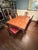 1960s Vintage Asian-Inspired Burl Wood Dining Table & 6 Chairs Set For Sale - Image 5 of 8