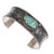 Native American 7" Charles Johnson Navajo sterling cuff bracelet with nice turquoise For Sale - Image 3 of 9