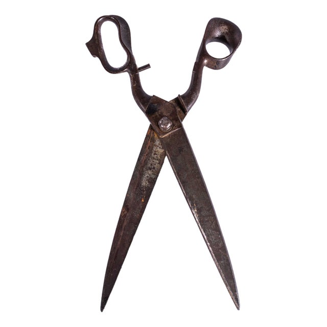 Large French Tailor's Scissors, 1920s For Sale