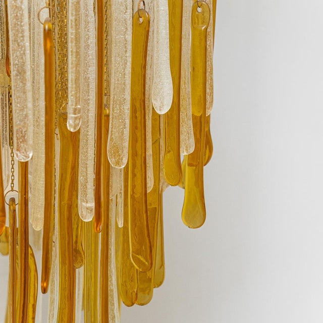 Murano Glass Chandelier from Mazzega, 1970s For Sale - Image 4 of 12