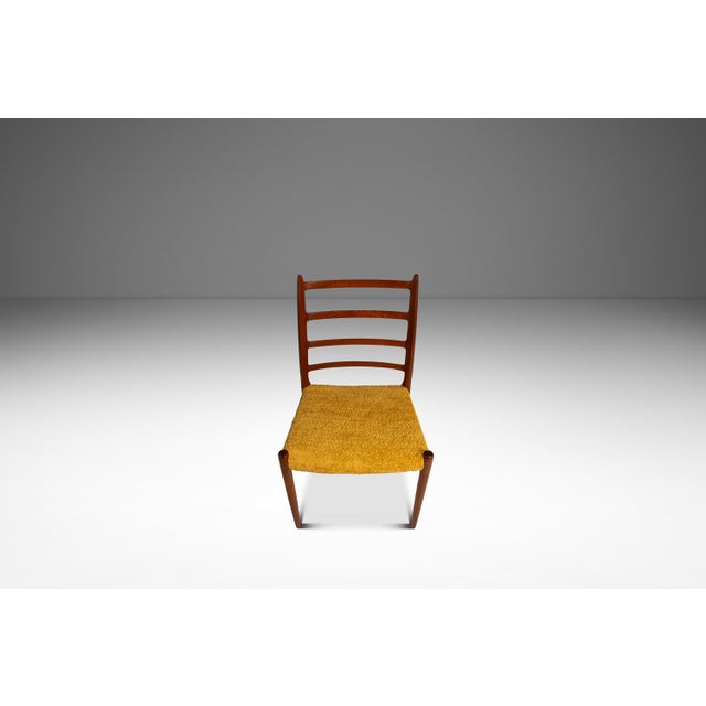 Bespoke Danish Modern Model No. 78 Ladderback Chair in Teak & Bouclé by Niels Møller for j.l. Møllers Møbelfabrik, Denmark, C. 1960's For Sale In Orlando - Image 6 of 18