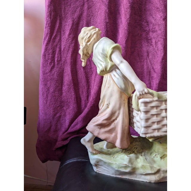 Ceramic 1900s Large Antique Dux Bohemia Porcelain Figurine Centerpiece For Sale - Image 7 of 11