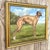 A fantastic vintage Regency original oil painting. A chic composition of a dog in a pastoral setting. Signed by the...