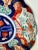 Imari Porcelain Vintage Scalloped Edge Imari Plate Decorated With Colorful Birds & Rabbits From Japan - Circa 1940 For Sale - Image 4 of 12