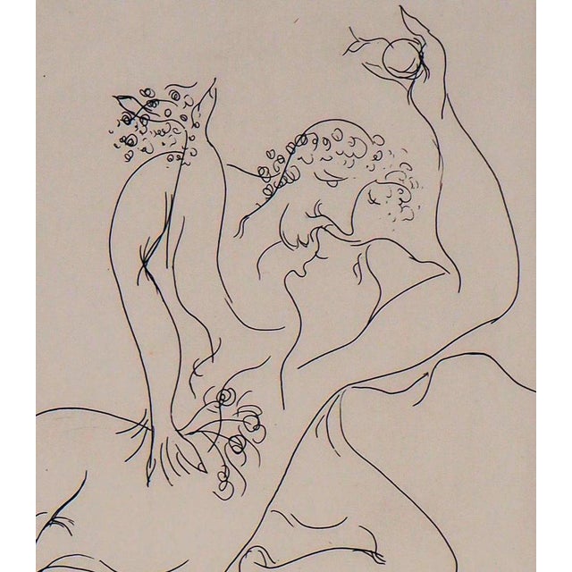Modern Meyer Lazar, Lovers Carried Away by the Waves of Passion, Original Signed Engraving For Sale - Image 3 of 5