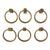 Contemporary Bungalow 5 Brass Ring Drawer Pulls - Set of 6 For Sale