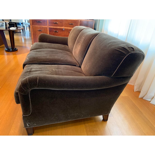 Modern Schumacher Mohair Three Seat Sofa / 2 Available For Sale In Chicago - Image 6 of 12