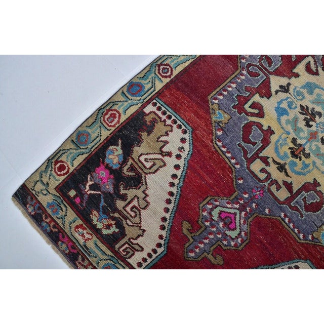 1960s Oversize Turkish Low Pile Runner For Sale In Phoenix - Image 6 of 9