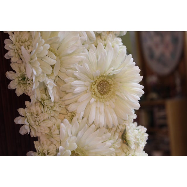 Large Handcrafted Daisy Flower Wall Mirror For Sale - Image 4 of 4
