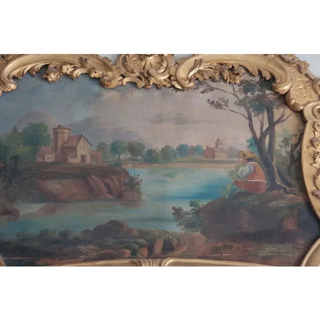 Mid 18th Century French 18th Century Louis XV Period Trumeau Mirror For Sale - Image 5 of 8