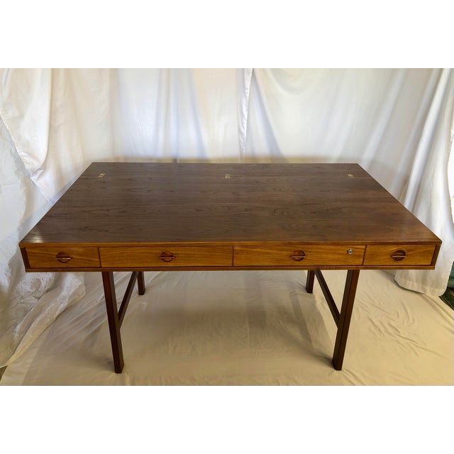 Mid 20th Century Signed Peter Lovig Nielsen Flip-Top Executive Desk For Sale - Image 12 of 12