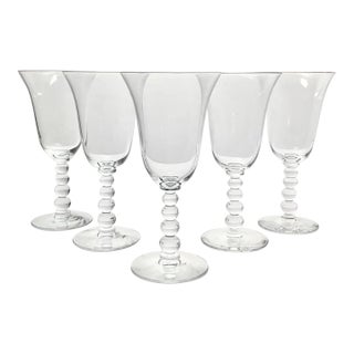 1960s Imperial “Candlewick (Clear)” Set of 5 Water Glasses For Sale