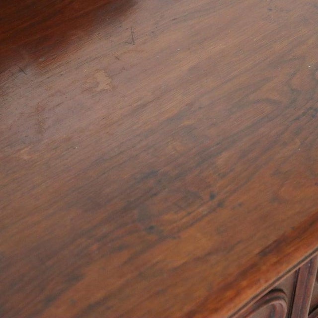 Antique Carved Walnut 2-Door 2-Drawer Washstand With Backsplash Circa 1900 For Sale - Image 13 of 16