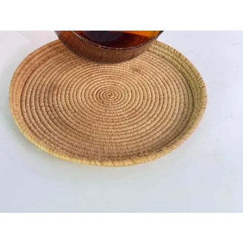 Chees or Fruit Cloche Plate in Rattan and Glass, Italy, 1970s For Sale - Image 3 of 12