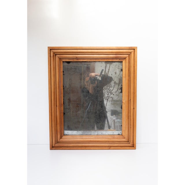 Brown Antique French Louis Philippe Charles X Style Walnut Mirror, 1830s-1940s For Sale - Image 8 of 10