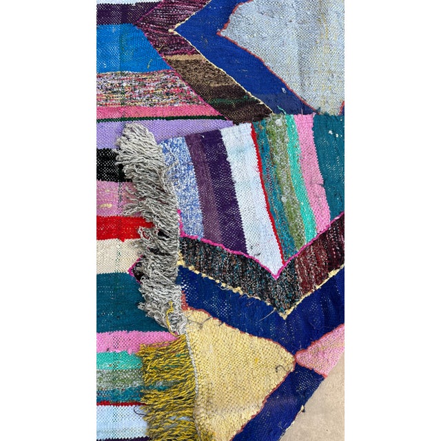 1980s 1980s Moroccan Colorful Vintage Kilim Rug - 4'5" X 7'10" Ft For Sale - Image 5 of 8