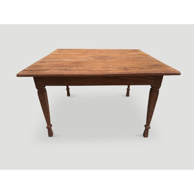 Andrianna Shamaris Antique Teak Wood Wabi Sabi Table For Sale - Image 9 of 18