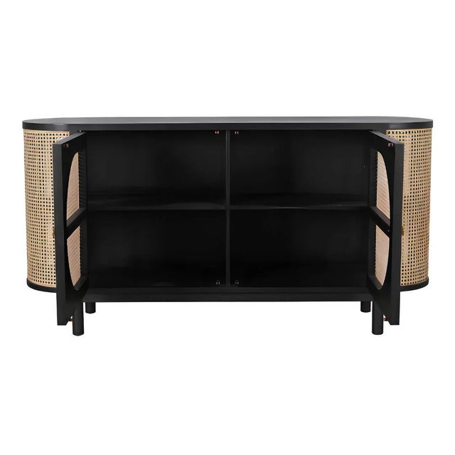 Joelle Cabinet Black / Natural For Sale In Washington DC - Image 6 of 6