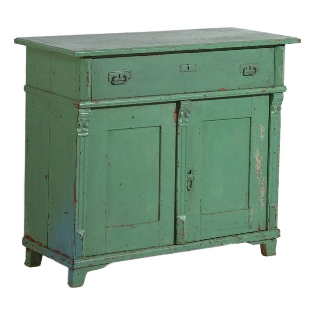Tyrolean Chest in Green Pine from Amaru For Sale