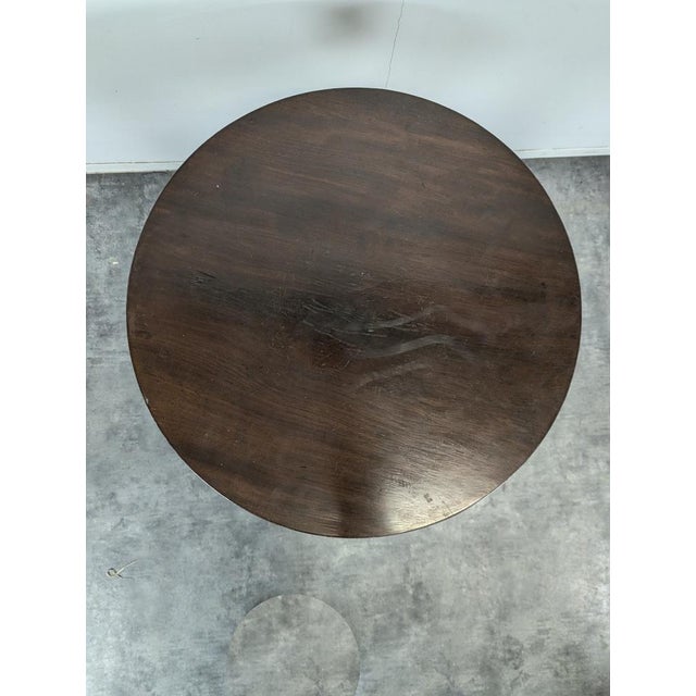 Empire Style Mahogany Tripod Pedestal Table For Sale - Image 4 of 7