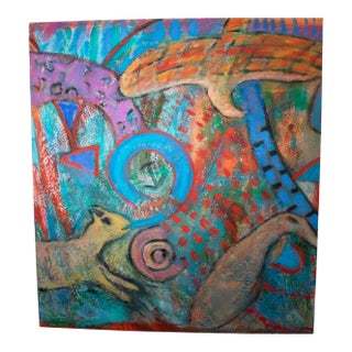 Florence Putterman (1927-2021) - Acrylic & Sand on Canvas For Sale