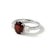 Contemporary Garnet Engagement Silver Ring, Bridal Promise Ring for Woman Us 7 For Sale - Image 3 of 4