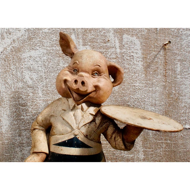 Antique Butcher's Shop Advertising Pig, 1910 For Sale - Image 4 of 8
