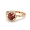 Bochic Vintage Red Sapphire & Diamond Cluster Ring Set In 18K Yellow Gold For Sale - Image 16 of 18