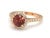 Bochic Vintage Red Sapphire & Diamond Cluster Ring Set In 18K Yellow Gold For Sale - Image 16 of 18