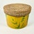 1990s Vintage Coastal Boho Chic Wicker Lidded Bamboo Leaf Motif Storage Box, Small For Sale - Image 9 of 9