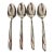 Midcentury Insico Stainless "The Finlandia" Pattern Table Spoons- Set of 4 For Sale