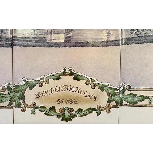 Print on Tiles Showing the Swedish Royal Castle Drottningholm by G. Asplund, Set of 15, in Flawless conditions. Designed...